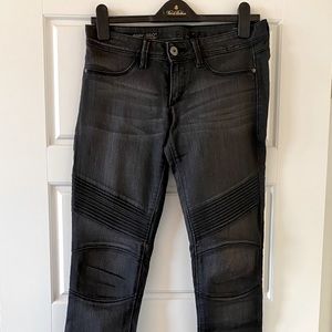 DL1961 Black Denim Moto Jeans Size 28